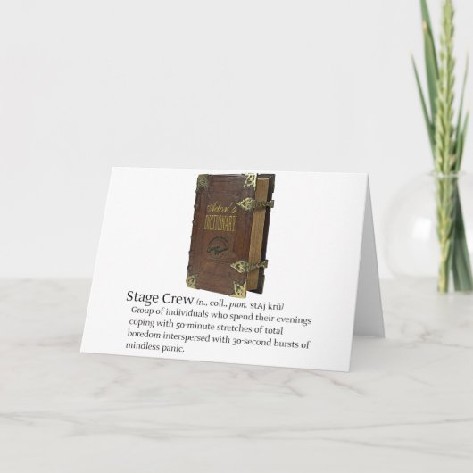 Bühne Crew Karte (Vorderseite)