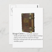 Bühne Crew Postkarte (Vorne/Hinten)