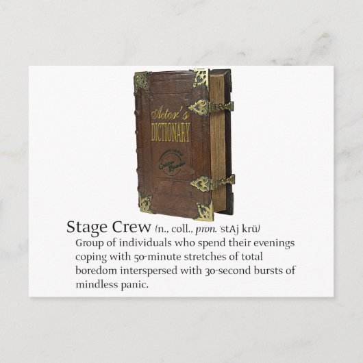 Bühne Crew Postkarte (Vorderseite)