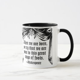 Bühne der Dummkopf-Zitat-Tasse, Shakespeare Tasse