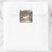 Bühne des Opernmodells "Die Meistersinger" Quadratischer Aufkleber (Tasche)