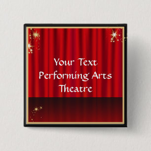 Bühne des Theaters Vorhang für die Performance Button