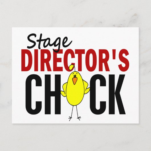Bühne-Direktor Chick Postkarte (Vorderseite)