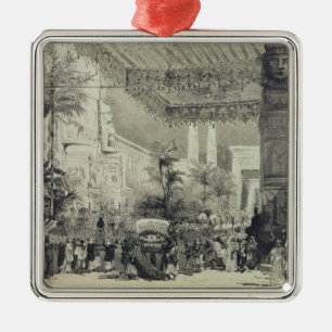 Bühne-Entwurf für die Schlussakte Silbernes Ornament