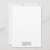Bühne Formal Simple Classic Elegant Blank Wedding Einladung (Rückseite)