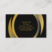 Bühne für Theatermaske Director Black & Gold Visitenkarte (Rückseite)