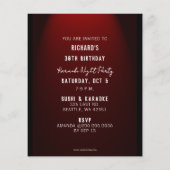 Bühne Karaoke Night Party Einladung (Rückseite)