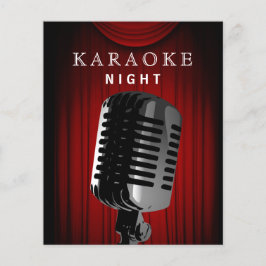 Bühne Karaoke Night Party Einladung