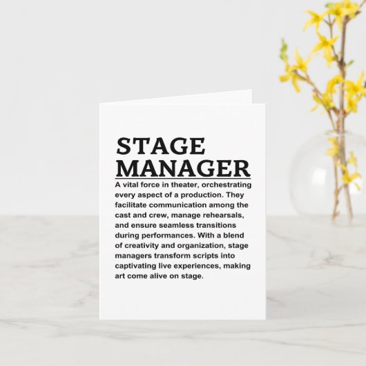 Bühne Karte (Gelbe Blume)