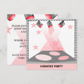 BÜHNE-LICHT-EINLADUNGS-KARAOKE-TALENT-SHOW-PARTY EINLADUNG (Vorne/Hinten)