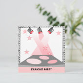 BÜHNE-LICHT-EINLADUNGS-KARAOKE-TALENT-SHOW-PARTY EINLADUNG (Stehend Vorderseite)