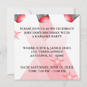 BÜHNE-LICHT-EINLADUNGS-KARAOKE-TALENT-SHOW-PARTY EINLADUNG (Rückseite)