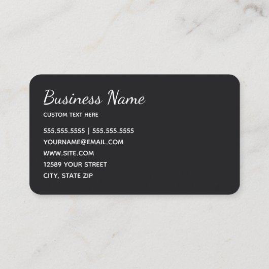 Bühne Lighting Visitenkarte (Rückseite)