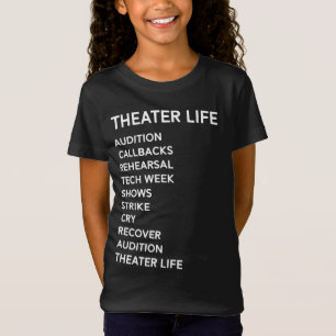 Bühne-links Bühne-Recht-lustiges Broadway-Theate T-Shirt
