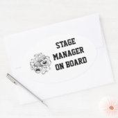 Bühne-Manager auf der Bordaufkleber Ovaler Aufkleber (Umschlag)