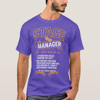 Bühne Manager Definition Broadway Theaterdirektor T-Shirt
