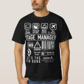 Bühne Manager Definition Jobbeschreibung Symbole T-Shirt (Vorderseite)