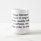 Bühne-Manager-Definitions-Tasse Kaffeetasse (Mittel)