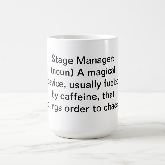 Bühne-Manager-Definitions-Tasse Kaffeetasse (Mittel)