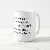 Bühne-Manager-Definitions-Tasse Kaffeetasse (VorderseiteRechts)