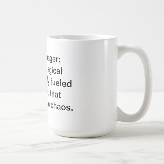 Bühne-Manager-Definitions-Tasse Kaffeetasse (Rechts)