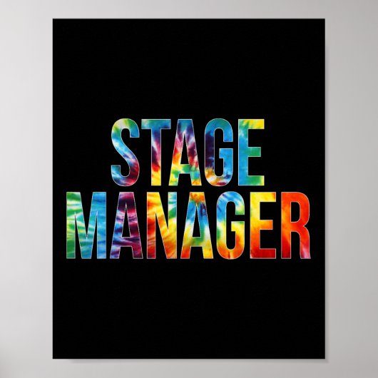 Bühne Manager Gefärbte Krawatte Bewertung Tag Hall Poster (Vorne)
