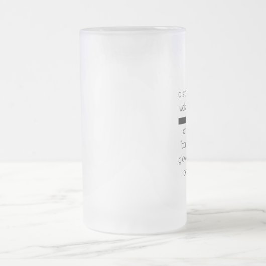 Bühne-Manager geht in ein Bar - Witz-Tasse Mattglas Bierglas (Mittel)