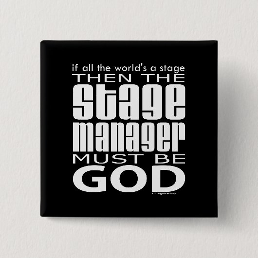 Bühne-Manager-Gott Button (Vorderseite)