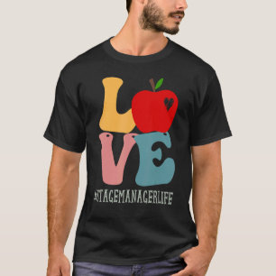 Bühne Manager Liebe Apple Groovy Retro Niedlich zu T-Shirt