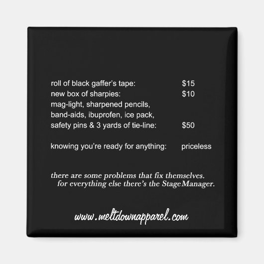 Bühne Manager Magnet (Schwarz) (Vorne)