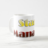 Bühne-Manager (nur Text) Kaffeetasse (Vorderseite Links)