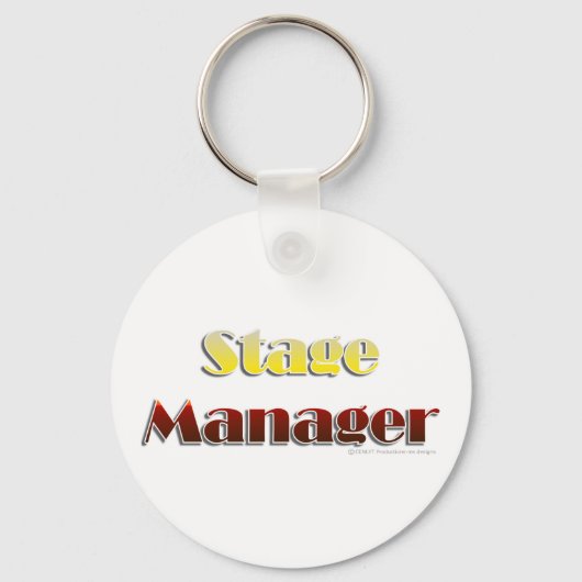 Bühne-Manager (nur Text) Schlüsselanhänger (Vorderseite)