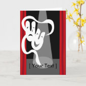 Bühne mit Maske Grußkarte Karte (Gelbe Blume)