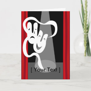 Bühne mit Maske Grußkarte Karte