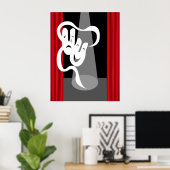 Bühne mit Maskenposter Poster (Heimbüro)
