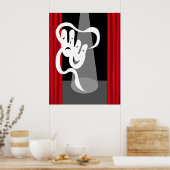 Bühne mit Maskenposter Poster (Küche)