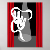 Bühne mit Maskenposter Poster (Vorne)