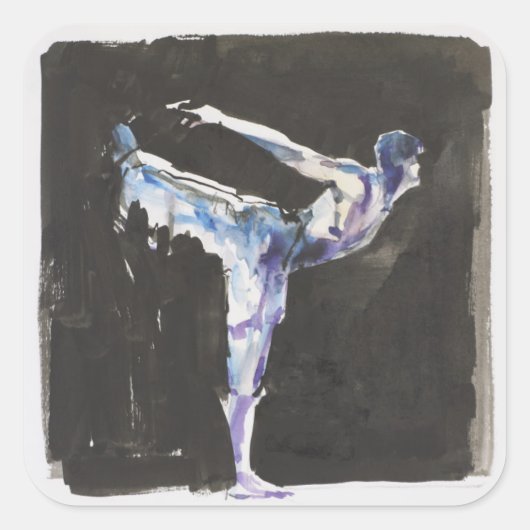 Bühne Quadratischer Aufkleber (Vorderseite)