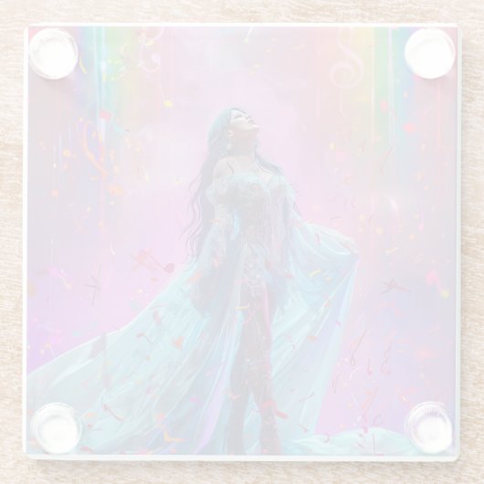 Bühne Queen Digital Art Glasuntersetzer (Rückseite)