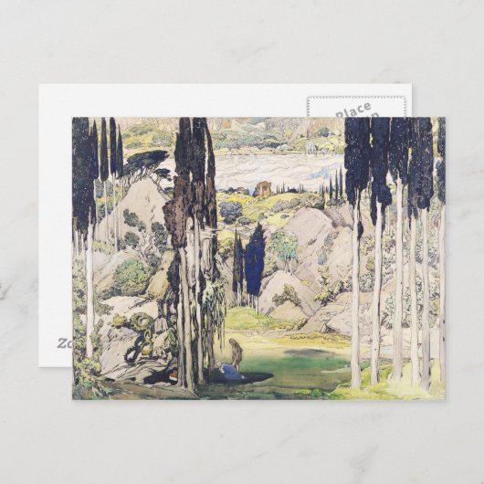 Bühne Set Design for Act I of 'Daphnis and Postkarte (Vorne/Hinten)