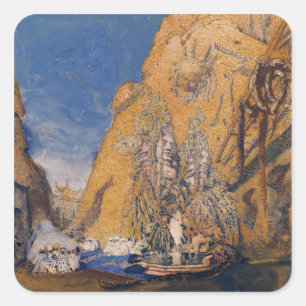 Bühne-Set für das "Dieu Bleu" Quadratischer Aufkleber