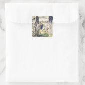 Bühne-Setentwurf für Tat I von 'Daphnis und Quadratischer Aufkleber (Tasche)