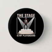 Bühne Theater Schauspielerin Schauspiel Geschenk Button (Vorderseite)