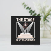 Bühne Theater Schauspielerin Schauspiel Geschenk Einladung (Stehend Vorderseite)