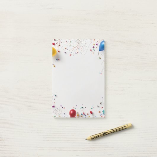 Bühne und Feuerwerk Post-it Klebezettel (Auf Schreibtisch)