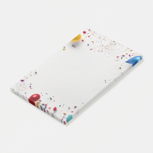 Bühne und Feuerwerk Post-it Klebezettel (angewinkelt)