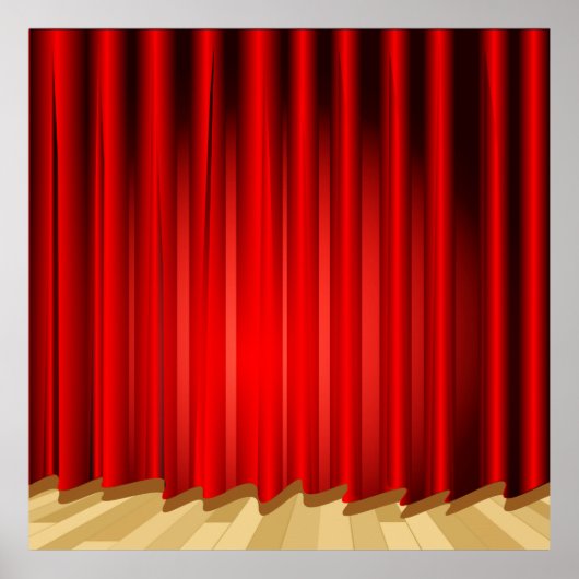 Bühne Vorhang Schule/Portrait Foto Stand Hintergru Poster (Vorne)