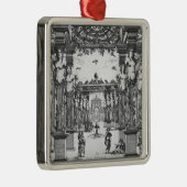 Bühneentwurf durch Giacomo Torelli für 'Mirame Ornament Aus Metall (Rechts)