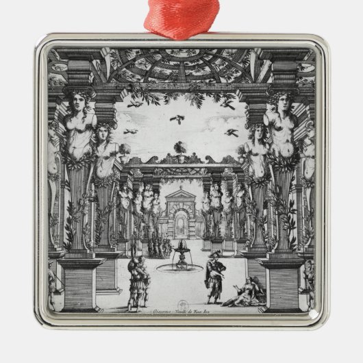 Bühneentwurf durch Giacomo Torelli für 'Mirame Ornament Aus Metall (Vorne)