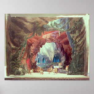 Bühnemodell für die Oper 'Tannhauser Poster